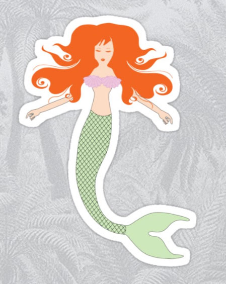 Stylish, Sophisticated Mermaid with Flowing Hair