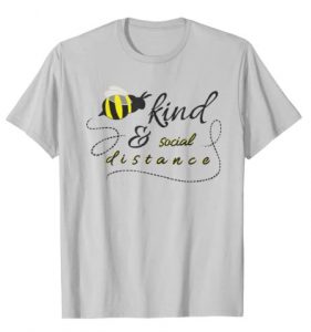 Bee Kind and Social Distance Emoji Icon T-Shirt
