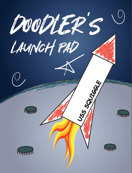Doodler’s Launch Pad: Creative Activity Sketch Notebook with Starter Squiggles, Scribbles and Doodles